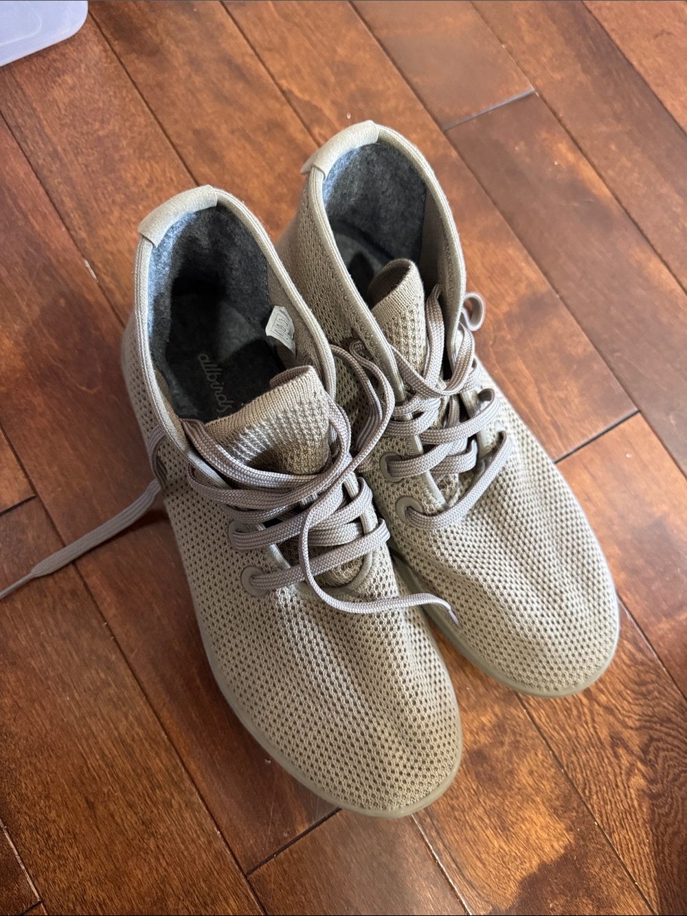 allbirds Men's Knit Lace-Up Sneakers in Taupe
